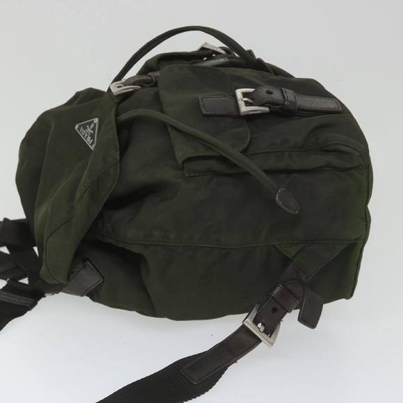 PRADA Backpack Nylon Khaki Auth 57050 - Picture 4 of 16